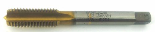 Emuge metric tap m12x1.75 straight flute hssco5% m35 hsse tin coated for sale