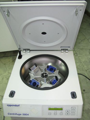 Eppendorf centrifuge 5804 with a-4-44 rotor and bucket holders 14k rpm nice for sale