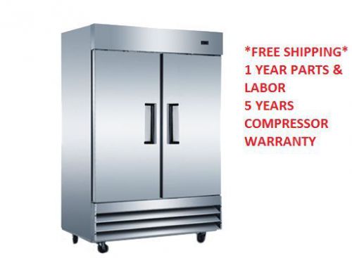 2 Door Stainless Steel Commercial Freezer. U-Star USFZ-2D