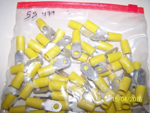 Electrical ring connector/terminals 1/4&#034; stud 4awg 55 pcs