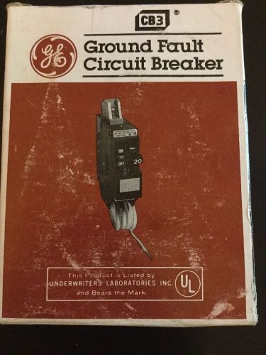 GE Ground Fault Circuit Breaker. Bolt on 20a.1 pole. THQB-GFCI BOLT/ON  USA made
