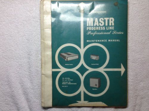 Used Vintage GE Low Band 30-50MHZ MASTR Pro Mobile Radio Service Manual