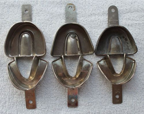 Dental impression trays coe and superior set of 6 (l1) for sale