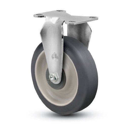 Jarvis 30 series 3-1/2&#034; diameter polyloc gray wheel rigid plate caster with ball for sale