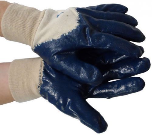Nitrile Palm Coated with Knit Wrist Gloves, Sold by Dozen