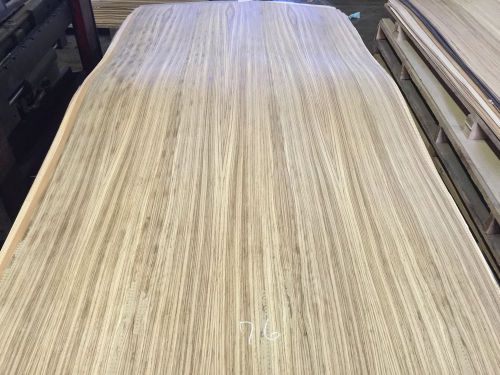 Wood Veneer Zebrawood 48x98 1 Piece 10Mil Paper Backed &#034;EXOTIC&#034; M500 76