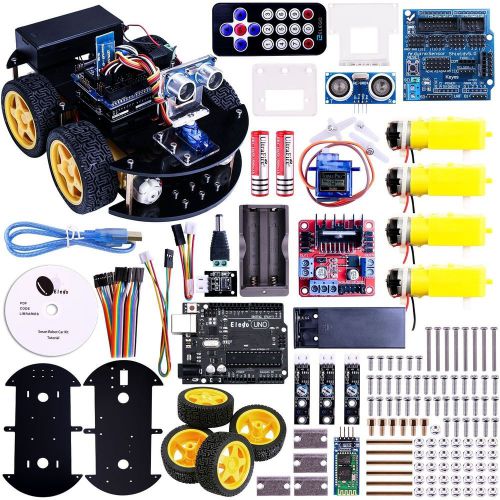 Elego UNO Project Smart Robot Car Kit with Four-wheel Drives UNO R3 Link Trac...
