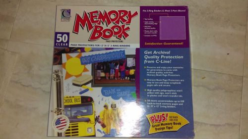 C-Line Memory Book 12 X 12 Inch Scrapbook Page Protectors Clear Poly Top Load.50
