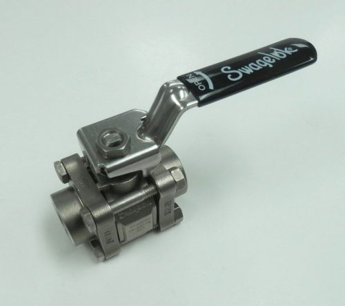 SS-63TF8-LLK Swagelok Stainless Steel 3-Piece 60 Series Ball Valve, 1/2&#034;FNPT