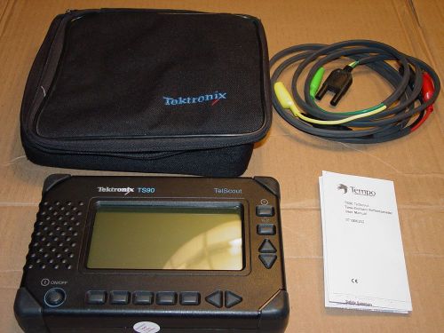 GREENLEE,TEMPO, TEKTRONIX TS90 TELESCOUT, TS 90 W/ CASE , LEADS AND MANUAL