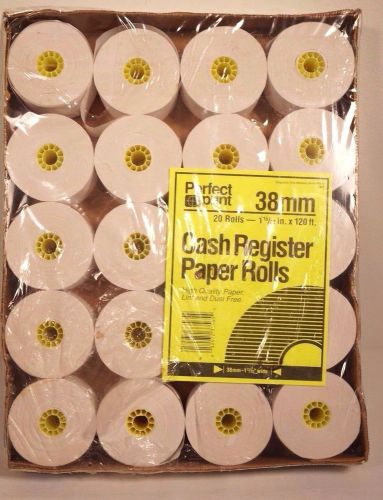 20 rolls of 38 mm Cash Register Rolls 1 15/32&#034; X 120&#039; New!