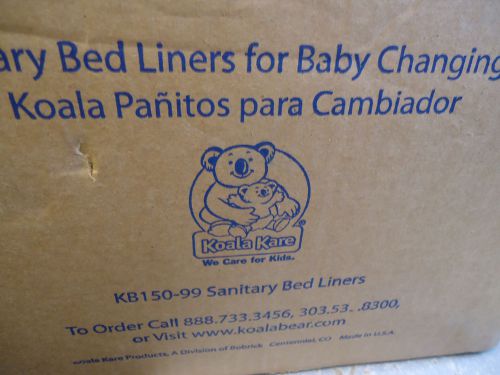 Case of 500 Koala SANITARY LINERS for Baby Changing Stations 13&#034;x18&#034;
