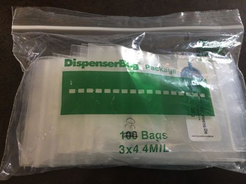 3 X 4 plastic baggies with ziplock 4 mil pack of 30