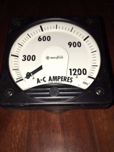 A.C. Amperes  Meter 0-1200  In Westinghouse Housing TYPE KA-241 NEW