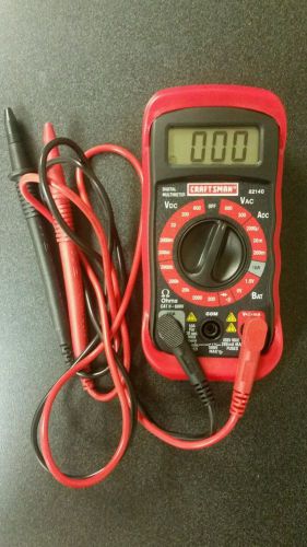 Craftsman Digital Multimeter Volt AC DC Tester Meter Voltmeter Ohmeter 82140