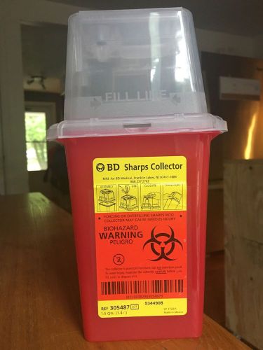 New 1.5qt Sharps Biohazard Containers (4 Count)