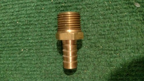 Hose barb for 1/2&#034; id hose x 1/2&#034; male npt hex body brass fuel &amp; water fitting for sale