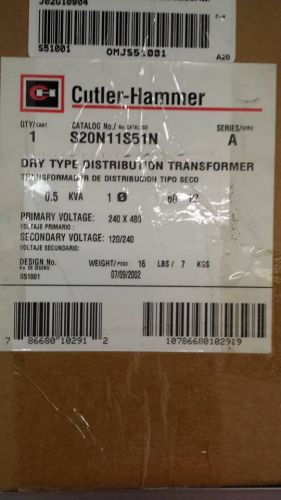 CUTLER HAMMER S20N11S51N TRANSFORMER   B26