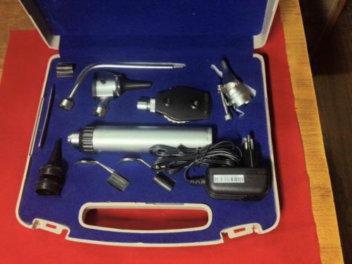 ENT Professional OPHTHALMOSCOPE/OTOSCOPE Nasal Larynx Diagnostic Kit rechargable