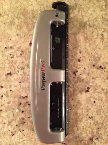 Paperpro inpress 12 three-hole punch, silver/black (2101) for sale