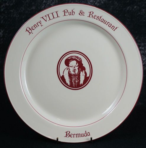Henry VIII Pub &amp; Restaurant Bermuda Dinner Plate 10 1/2&#034; D Steelite Plate