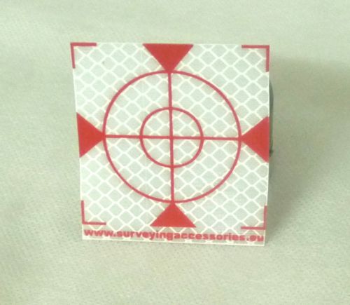 Reflective label 40mm x 40mm  silver 10p. Total Station