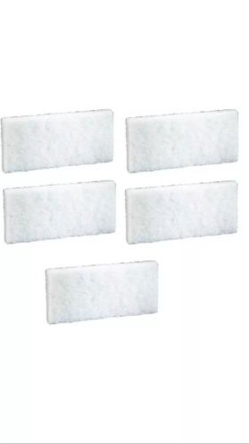 3M (Pack of 5) Doodlebug White Cleaning Pad 8440 4&#034; X 10&#034; New Scrub Authentic
