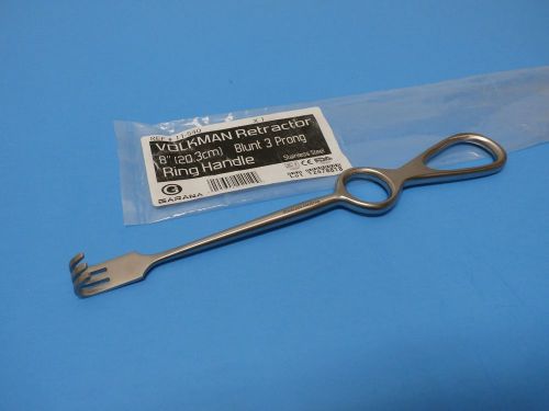 Volkman Retractor 8&#034; BLUNT 3 Prong-Ring Handle,Orthopedic Surgical Instruments