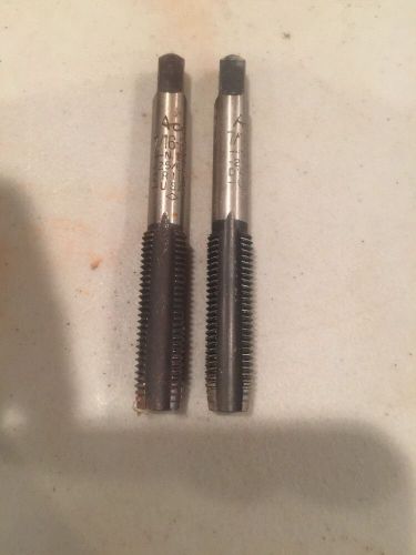 (2) Tap 7/16-20 NF 25/64 Drill Made in USA  NEW - ACE HANSON - 2 PCS