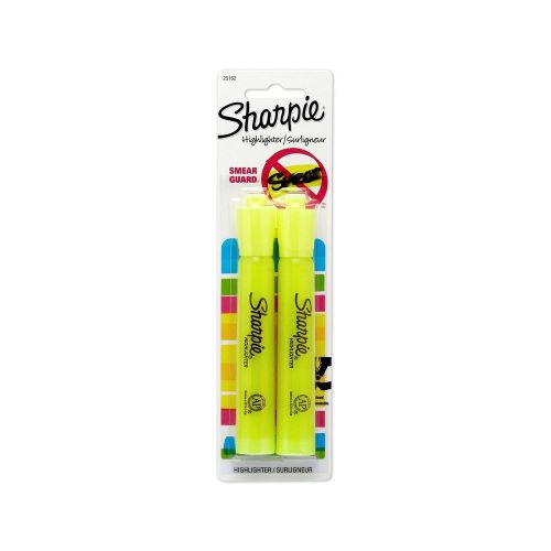 (3) Sharpie 25162PP Accent Tank-Style Highlighter Fluorescent Yellow 2-Pack