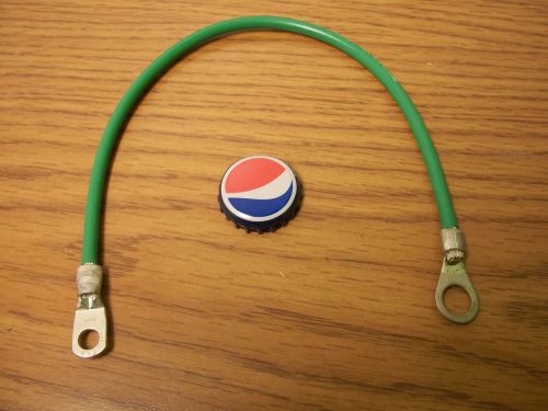 One foot long green ground wire with terminal lugs 1/4 and 3/8. 5995014301148