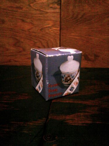 Vintage Ceramic Stamp Dispenser New in Box with Teddy Bear Graphic
