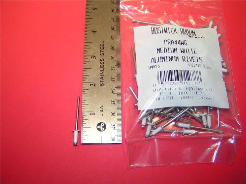 1000 medium white aluminum pop rivets 1/8&#034; x 1/4&#034; bostwick braun  made usa for sale