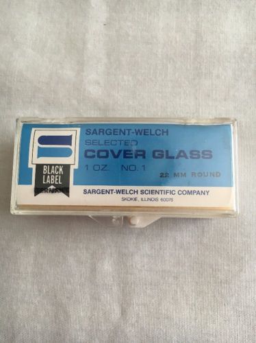 Vintage Sargent Welch 22 mm Round Microscope Cover Glass In Orig Box 161 Pieces