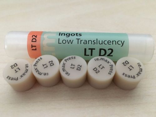 Ivoclar IPS Emax Press Ingots Low Trans LT-D2 Pressable Ceramic 5pk NEW