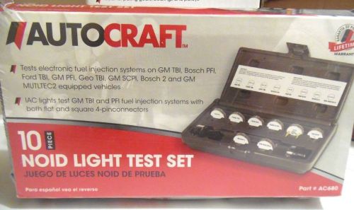 NEW AUTOCRAFT AC680 10 PIECE NOID LIGHT TEST SET