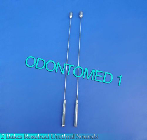 2 Pcs Bakes Rosebud Urethral Sounds 11mm+12mm