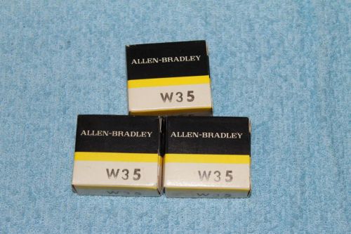 Lot of 3 New Allen Bradley Thermal Overload Heaters #W-35-W35 Elements~FREE SHIP