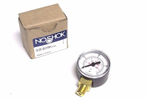 NIB .. NOSHOK Pressure Gauge Cat# 15-100-160-PSI-KPA (Range 0-160)  ... VM-49