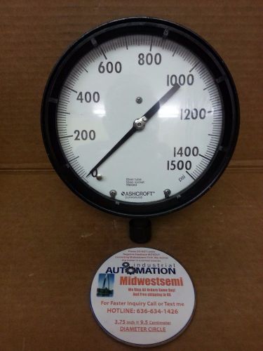 FREESHIPSAMEDAY ASHCROFT 60-1379 Q-8451 DURAGAUGE 5-1/2&#034; 0-1500 PSI - NEW