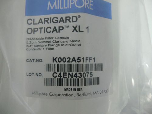 Millipore Clarigard Opticap XL 1 K002A51FF1 Disposable Capsule filter