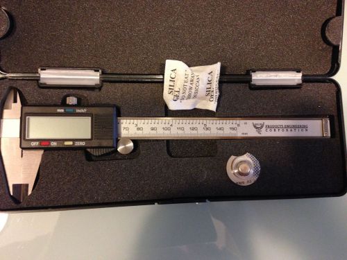 Products engineering pec 6&#034;inch 150mm electronic fractional digital caliper new for sale