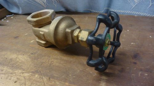 Single 1 1/2&#034; hammond ip645 solid brass brass ball threaded shut off valve n.o.s for sale