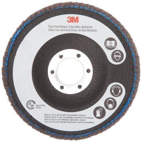 3M 577F Flap Disc , T27 Giant, Alumina Zirconia, Dry/Wet, 4-1/2&#034; Diameter, 40