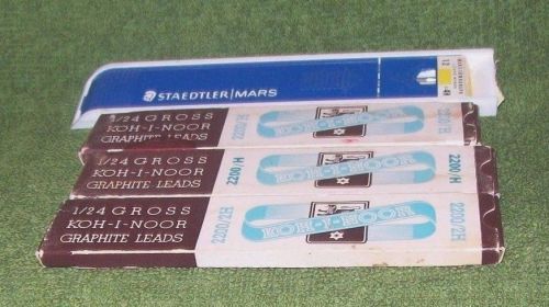 Lot of 3 Boxes KOH-I-NOOR Graphite Leads, 1 Staedtler/Mars 4H Leads