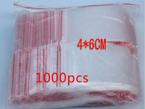 1000 PCS 4x6cm ZipLock Clear Reclosable Poly PE Bags Self Seal Gift plastic Bag