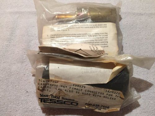 LOT of 2 - CABLEWAVE FLC78-50NF N-FEMALE HELIAX 7/8&#034; CONNECTORS - NEW-NEVER USED