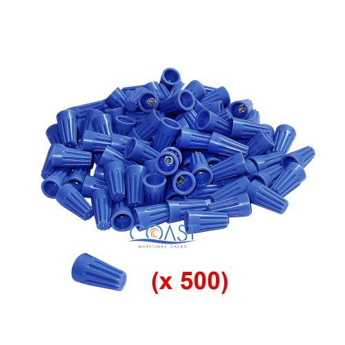 5x straight barrel blue screw twist-on wire connectors 22-14 awg - 500 pcs for sale