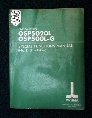 Okuma Special Functions Manual for CNC Systems: OSP5020L, OSP500L-G
