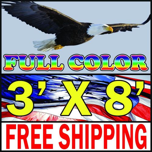 3&#039; x 8&#039; Full Color Custom Banner 13 oz. Matte Vinyl